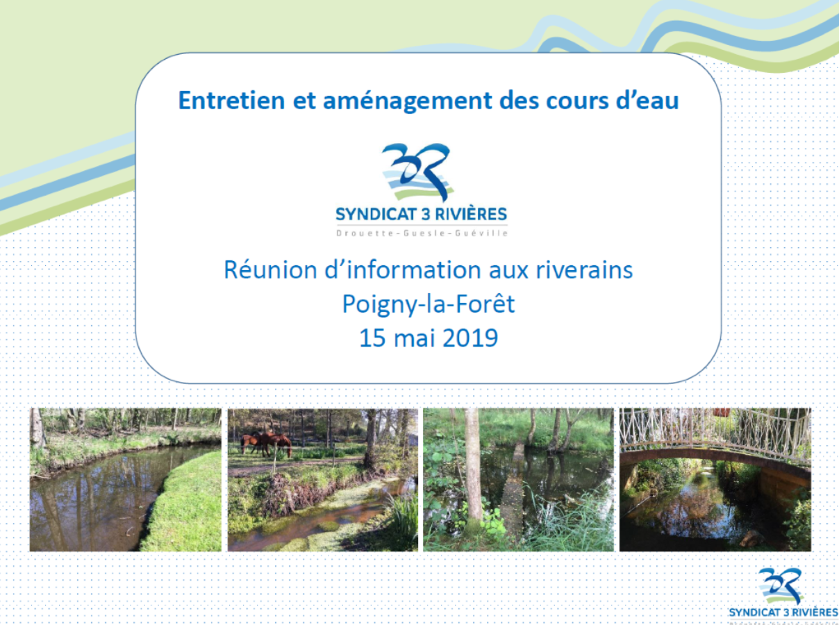 Réunion d'information pour les riverains de Poigny (78)